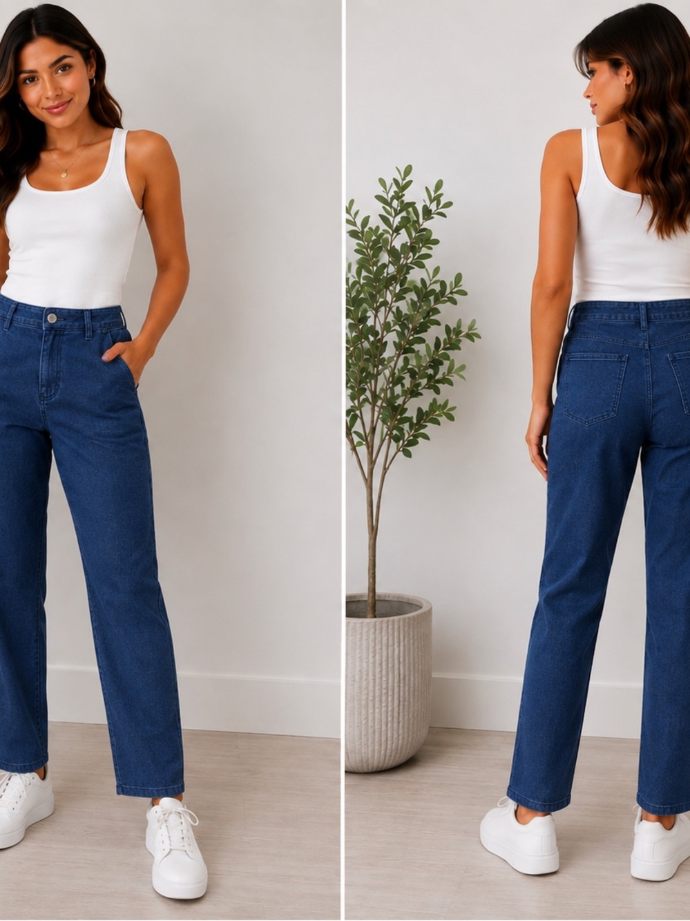 Olsen Europe Lisa Women  Dark Blue Jeans Size M/10  Straight Leg